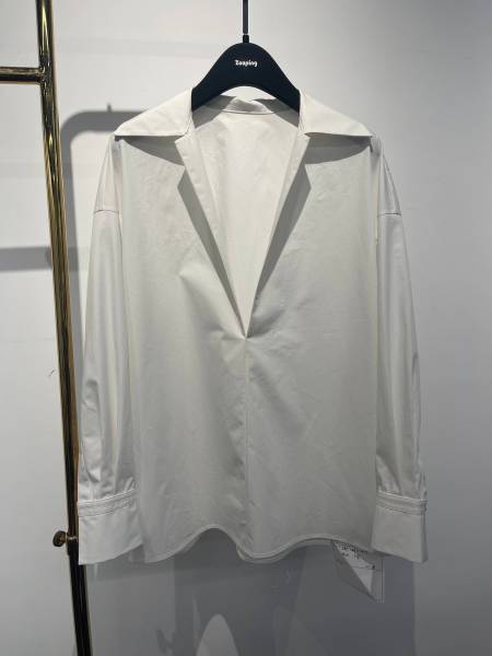 Deep V White Shirt
