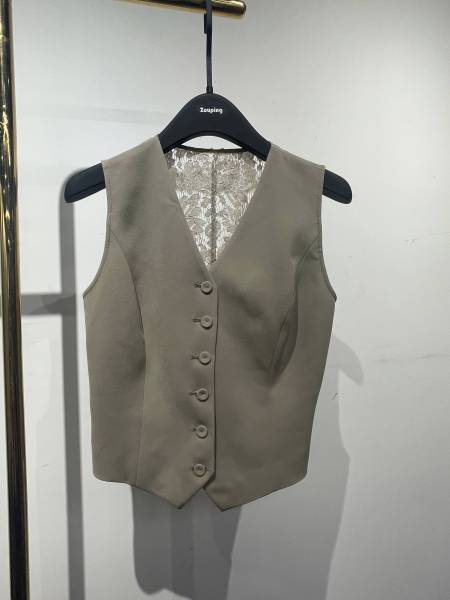 Grey Linen Vest