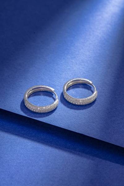 HOOP MOSSANITE EARRING