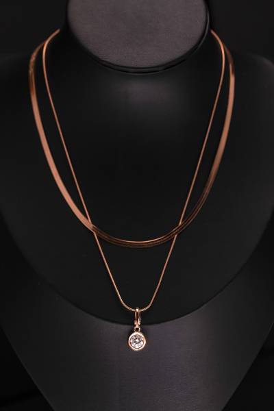 DOUBLE LAYER NECKLACE-RG