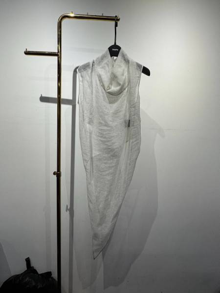 White Shimmer Linen Top