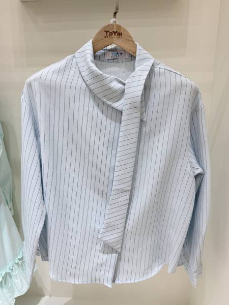 Stripe Asymmetrical Shirt(S)