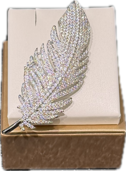 Feather Silver Brooch (S)