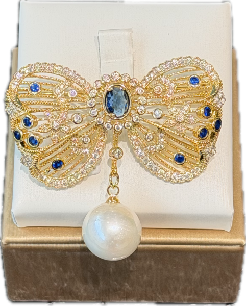 Bow Gold Brooch (S)