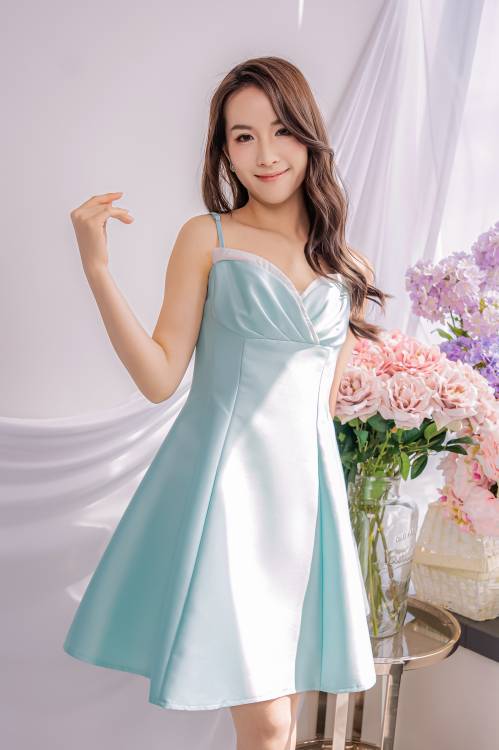 Spaghetti Strap Pastel Charm Mini Dress